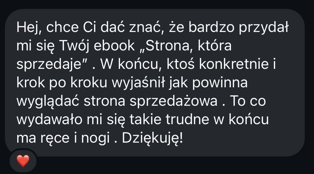 Wiadomość od Mileny
